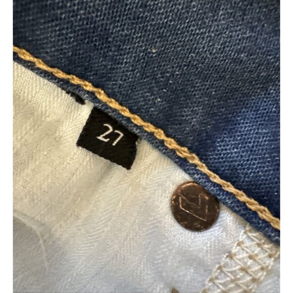 7 For All Mankind Jeans Women's 27 Blue Wash Denim Gwenevere Skinny denim - Picture 8 of 8